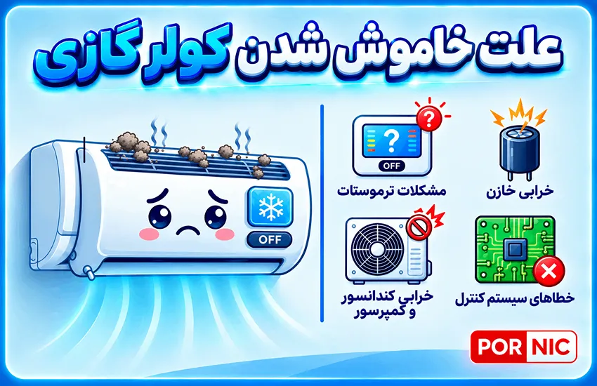 علت خاموش شدن کولر گازی